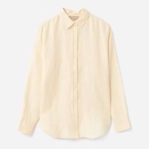 Everlane linen relaxed shirt pale yellow 00